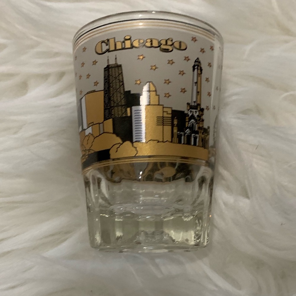 🌹3/$20 Chicago skyline large double shot glass
